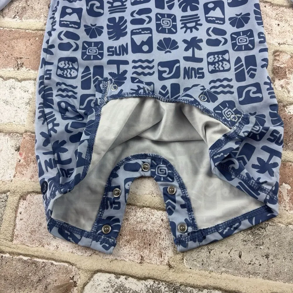 Sperry Baby Boys Rash guard Swimsuit Size 18M Blue Fish Sun Beach Lake Summer